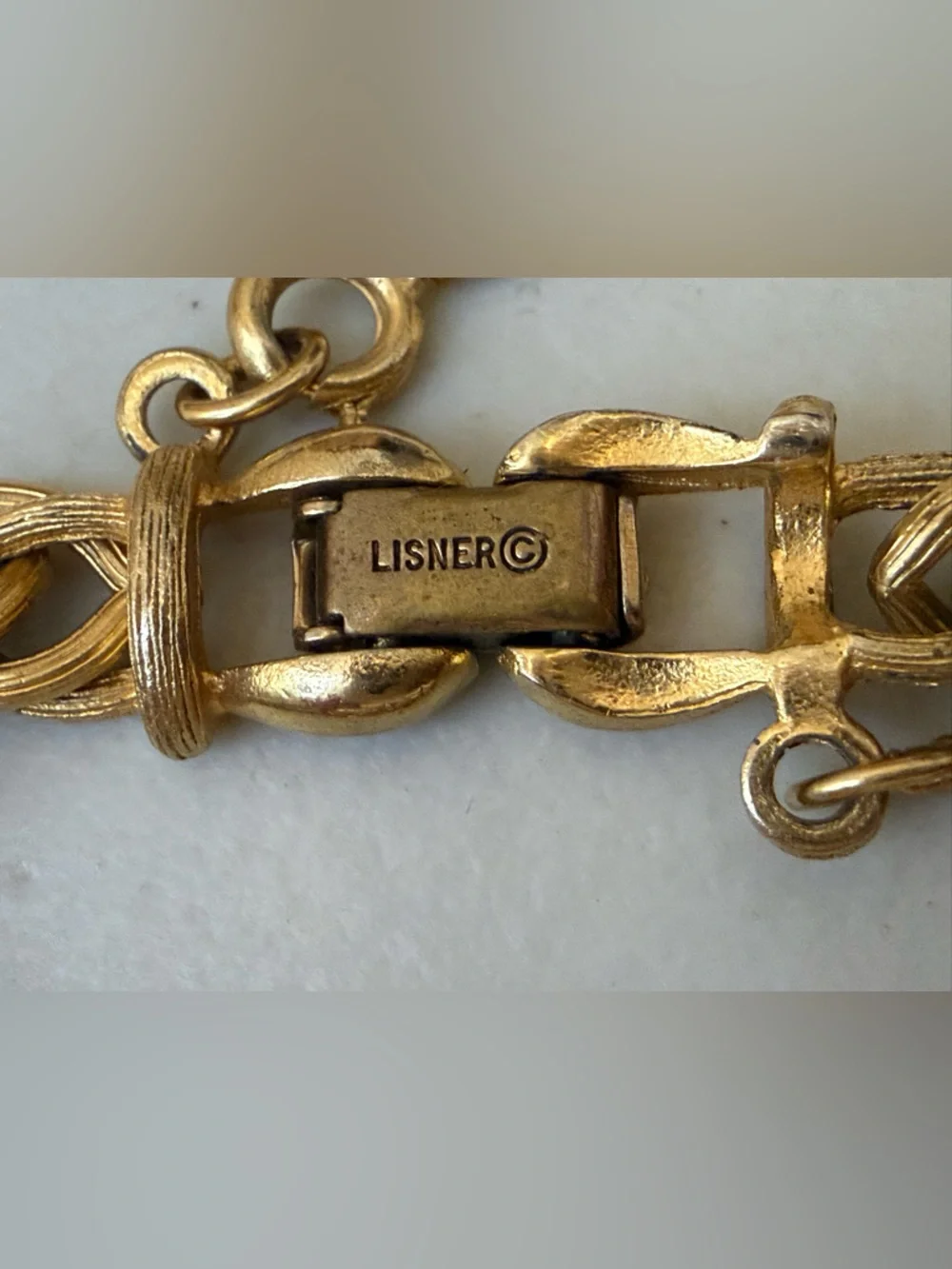 Vintage Tree of Life Charm Bracelet‎ By Lisner Gold Tone